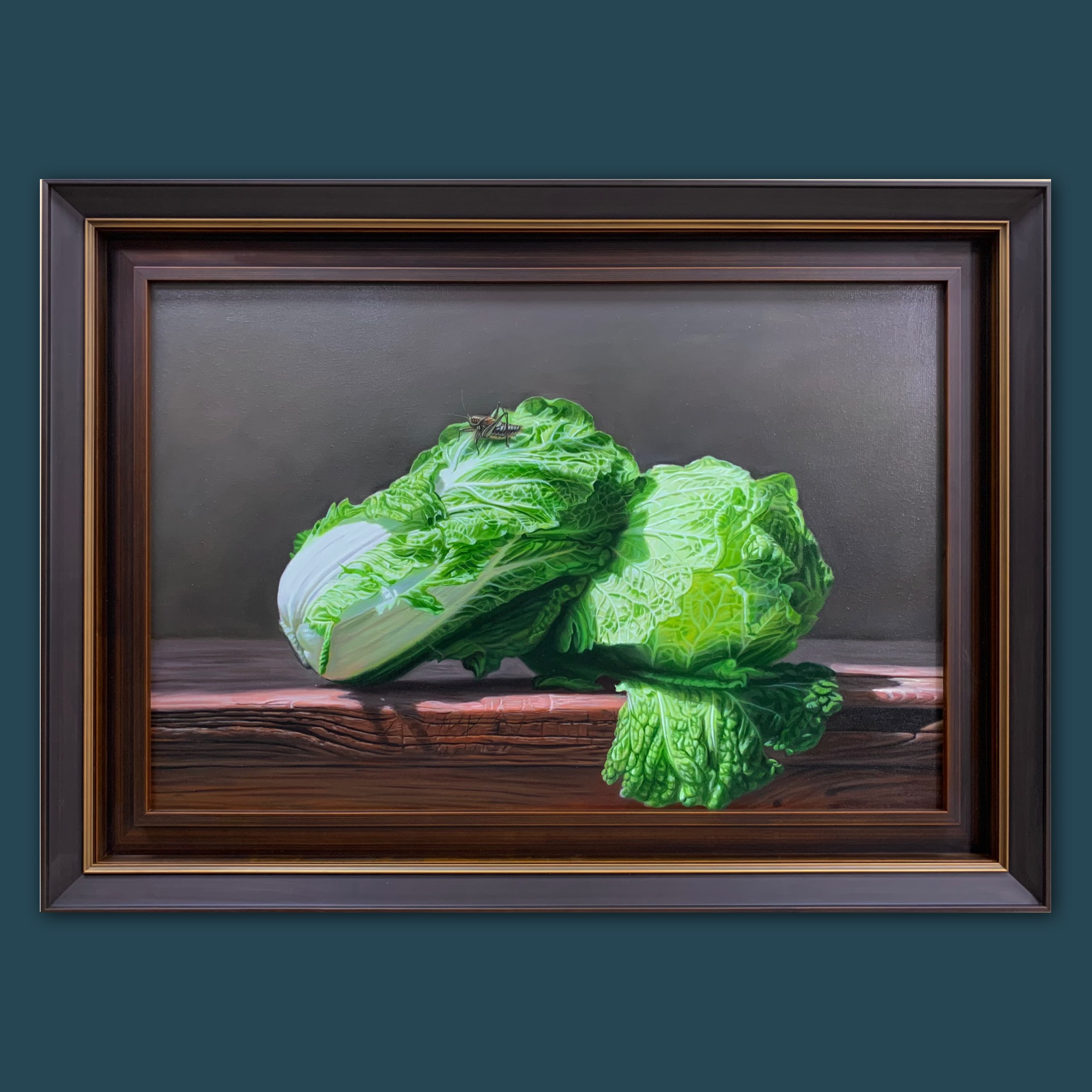 艺弘羽艺术 画家写实油画 白菜百财纯手绘静物餐厅油画保真收藏