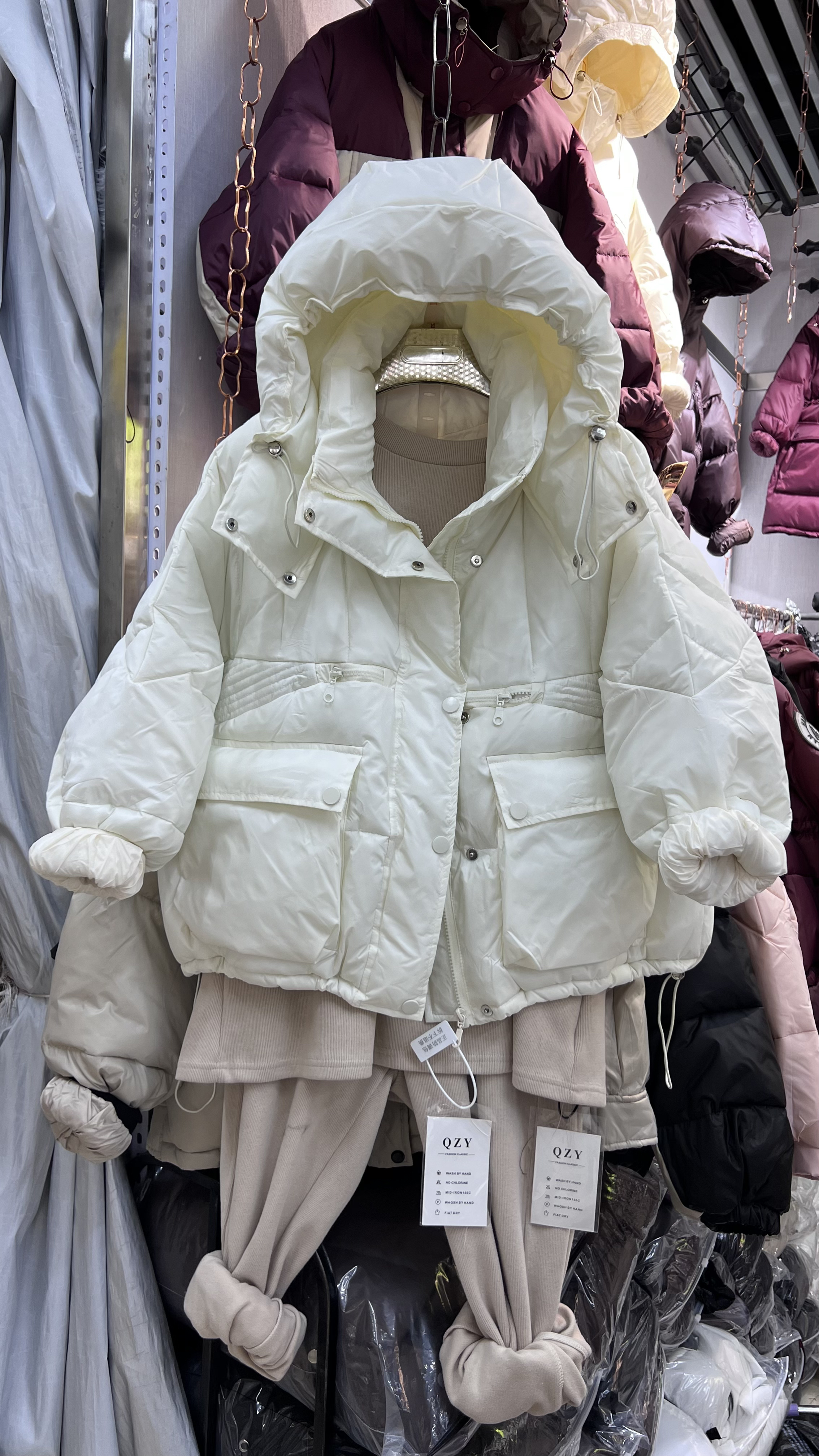 冬季新款拉链面棉服