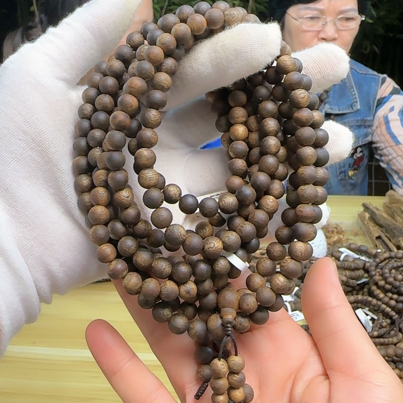 【闪购商品】沉香手串多样性发货一条沉水浮莺歌绿多圈20克加
