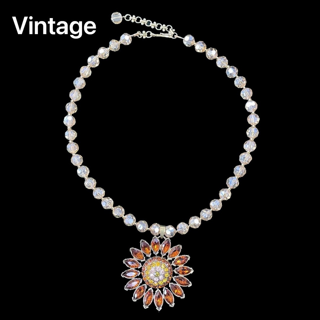 铜合金琉璃项链 hd向日葵项链时尚小众欧美简约坠链ins个性轻奢