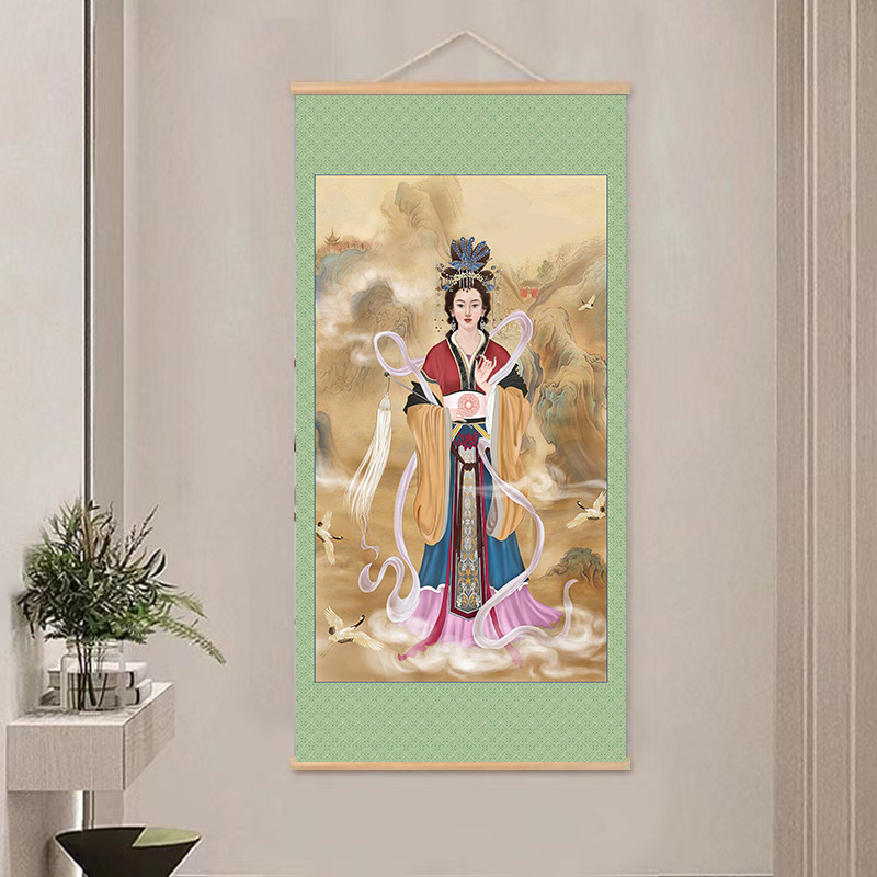 高清装配泰山奶奶装饰画家和万事兴中式国潮走廊挂画