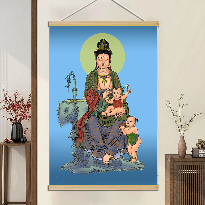 新款高清送子观音画像