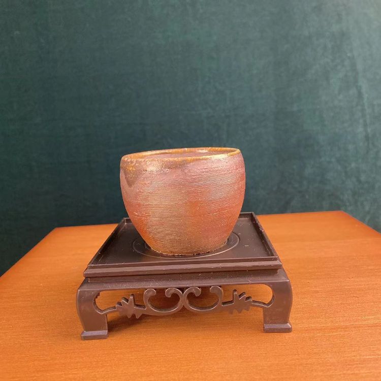 柴烧陶瓷茶具纯手工主人杯纯柴窑烧制原矿陶土家用主人杯