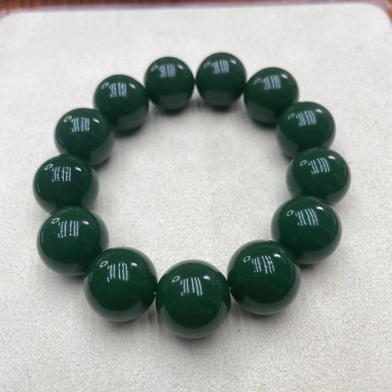 221号老油和田碧玉手串16mm