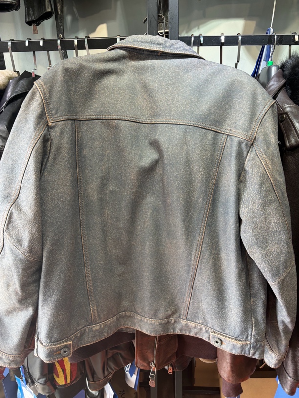 经典牛皮石磨牛仔款春秋