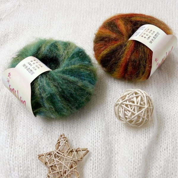 姚姚南非马海毛-拍满4团包邮送6号钢环形针 超细柔软轻盈亲肤毛线