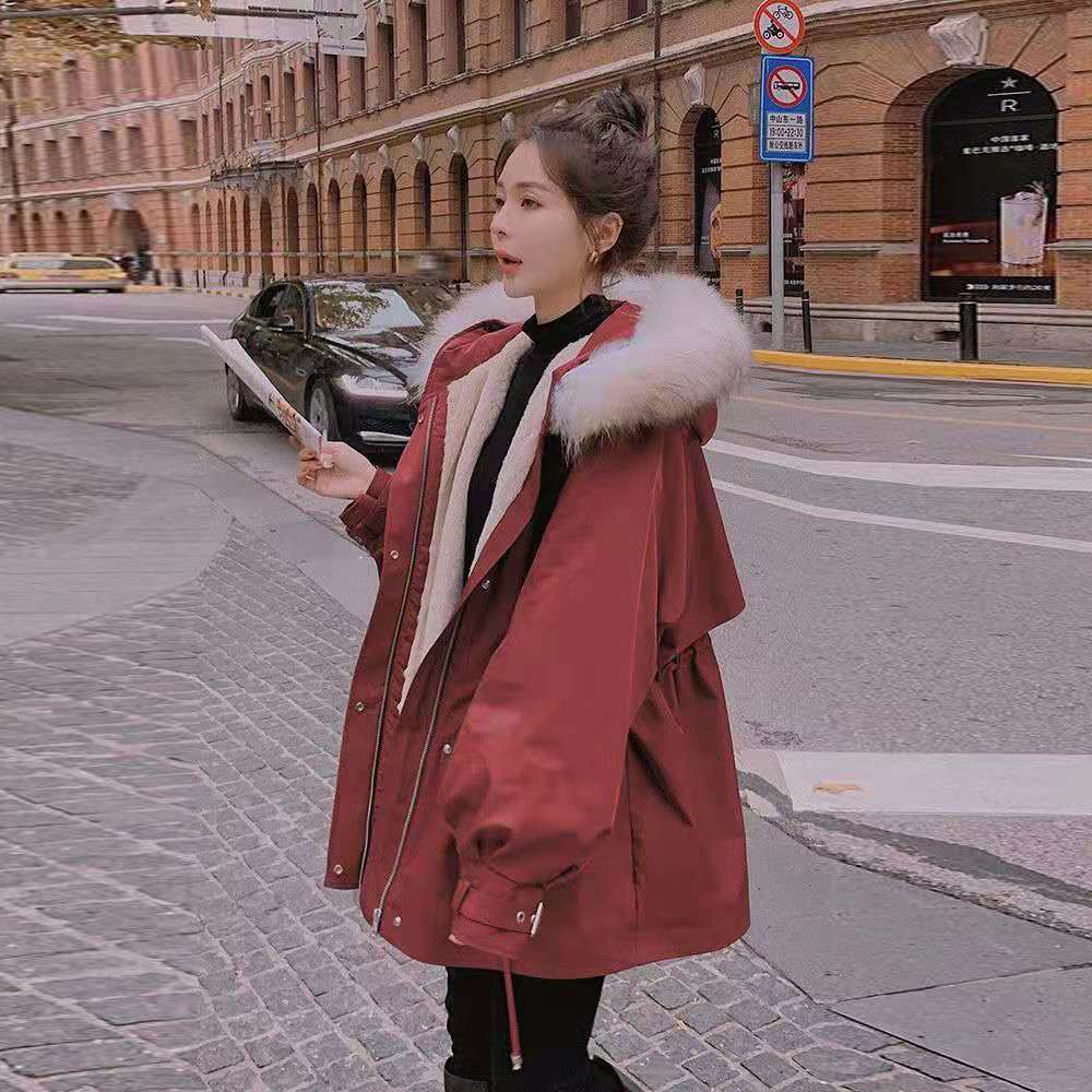 波司澄【年终断码特价】羽绒服派克服女2023冬季新款加厚保暖工装