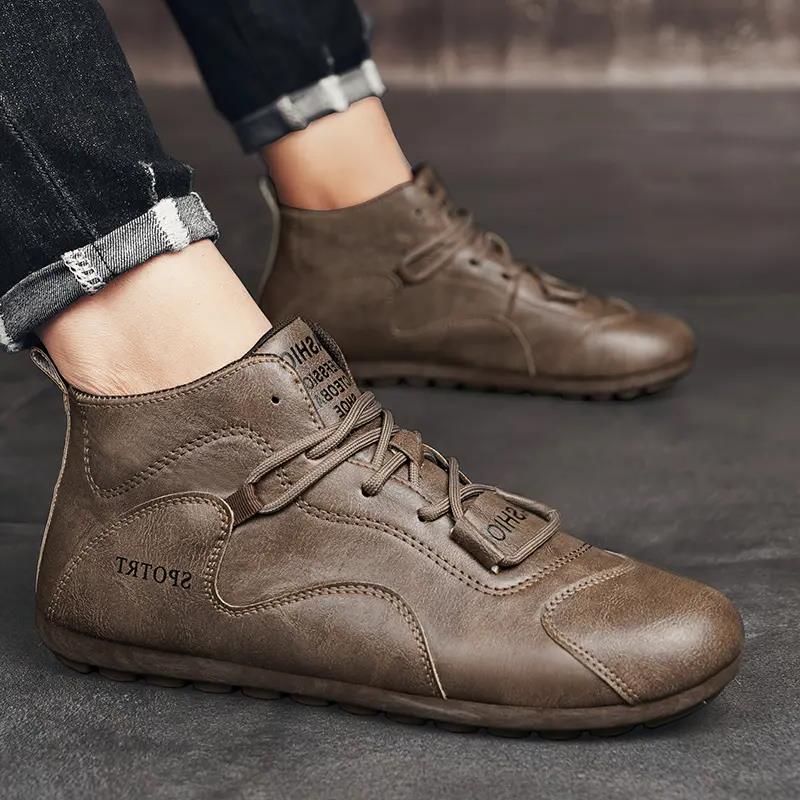 【小扬哥推荐】 男鞋秋冬季新款皮面防水工地干活工作防滑耐磨劳