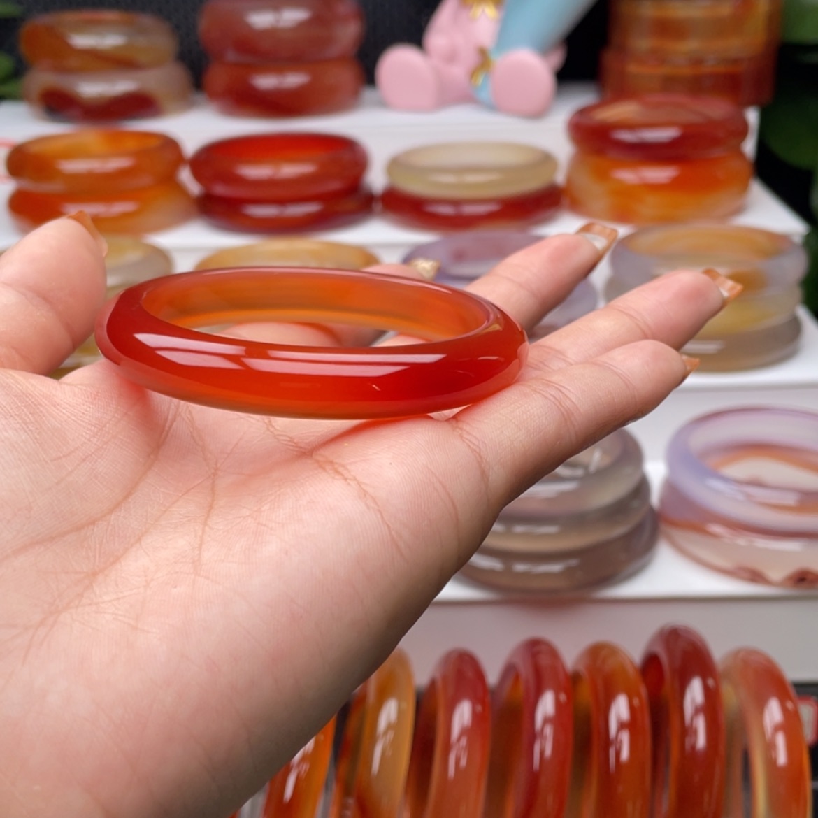 【闪购商品】玛瑙/玉髓手镯未镶嵌时**瑶
