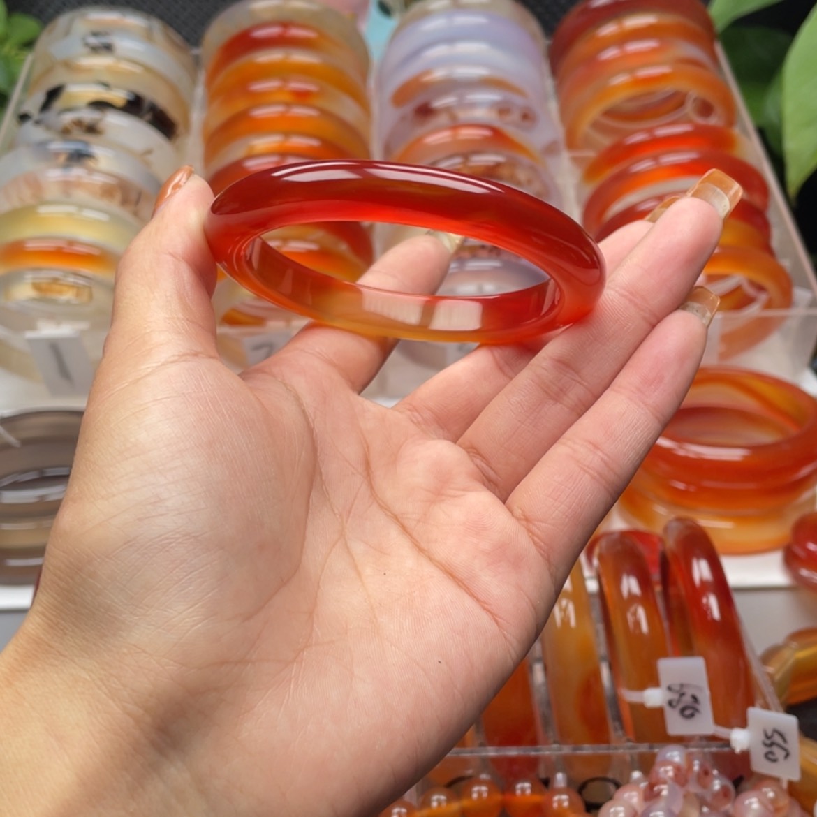 【闪购商品】玛瑙/玉髓手镯未镶嵌笑****5