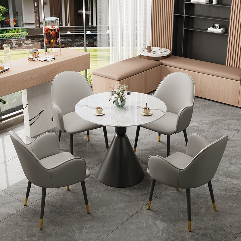 休闲会客接待优质桌椅组合奶茶店美容院茶桌小户型圣杯桌天鹅椅