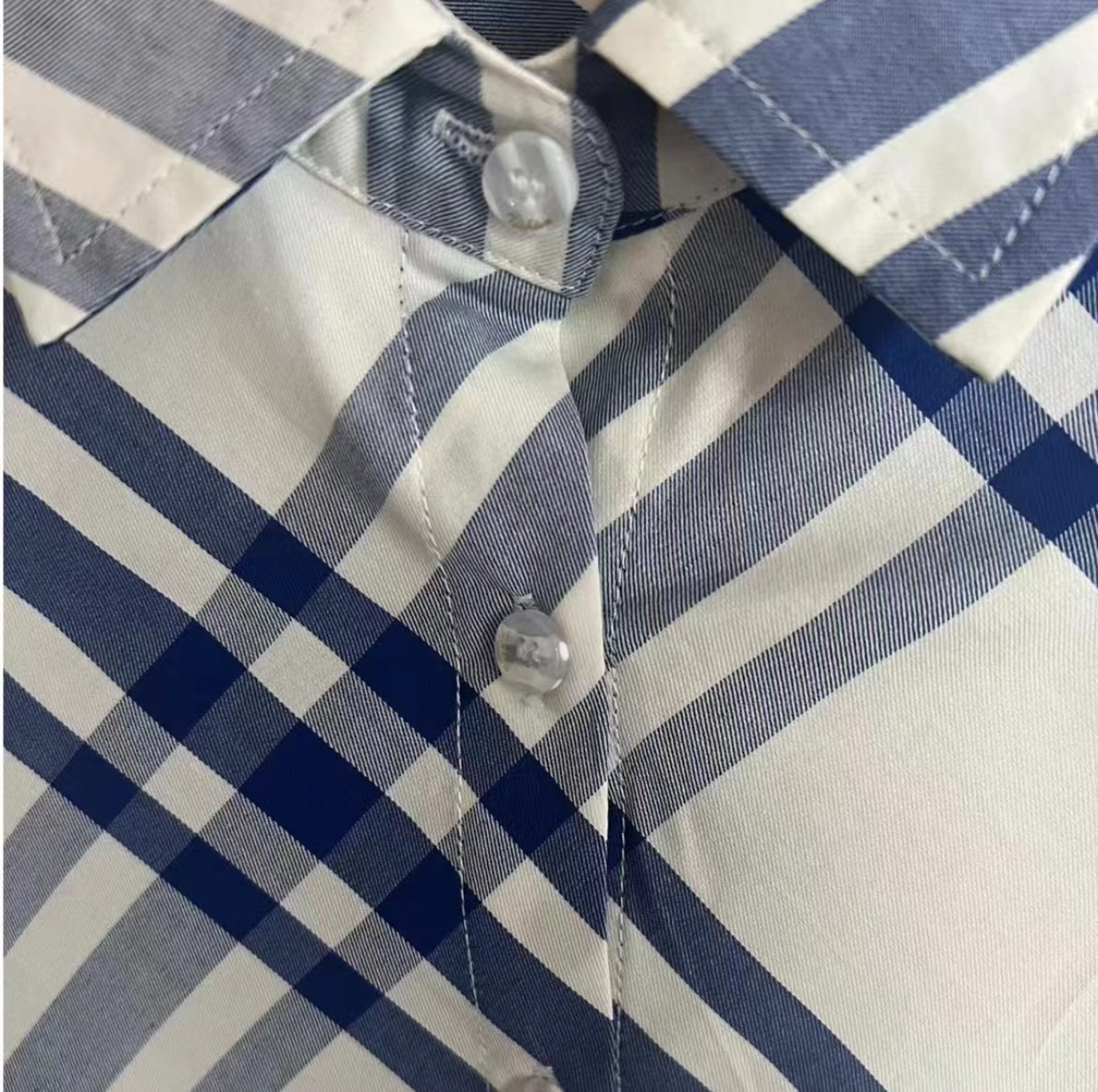 蓝白条纹 新款男女童时尚百搭潮流长袖衬衫88713