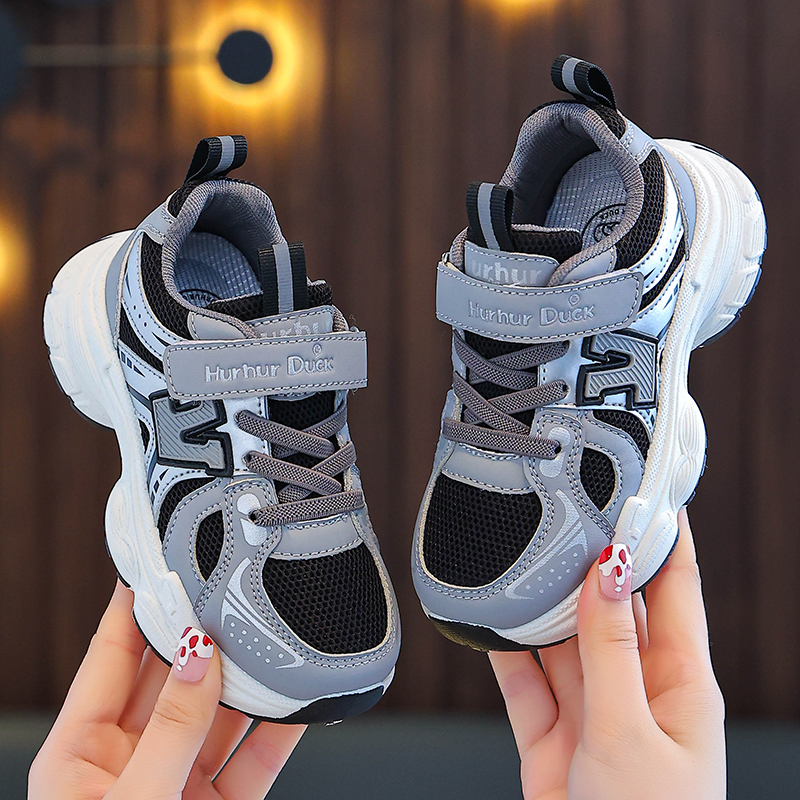 男童鞋子夏季镂空中大童超轻透气网面鞋学生百搭网眼运动鞋跑步鞋