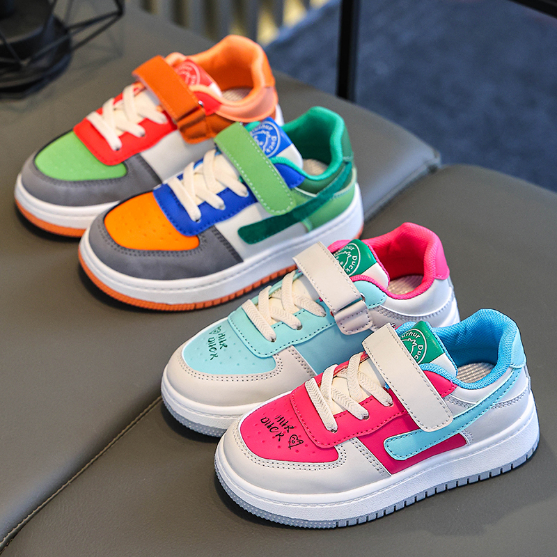 儿童鞋子女童运动鞋2025春秋新款小女孩透气时尚鸳鸯鞋中大童板鞋