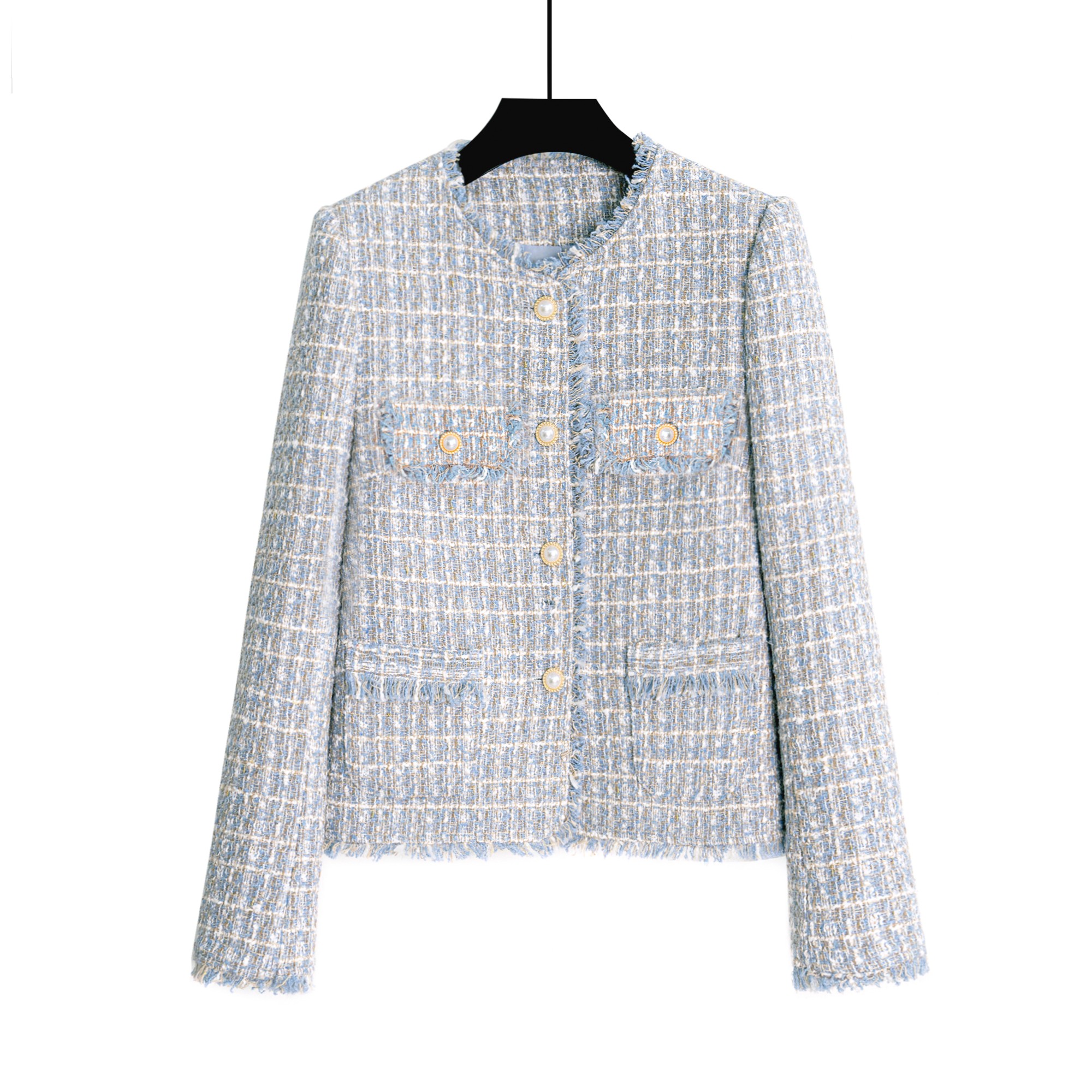 【天空之城】2025秋季新款气质名媛小香风粗花呢短款法式时尚外套