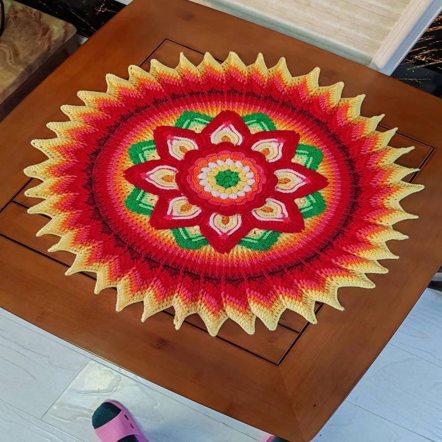 白云八方来财莲花坐垫教程