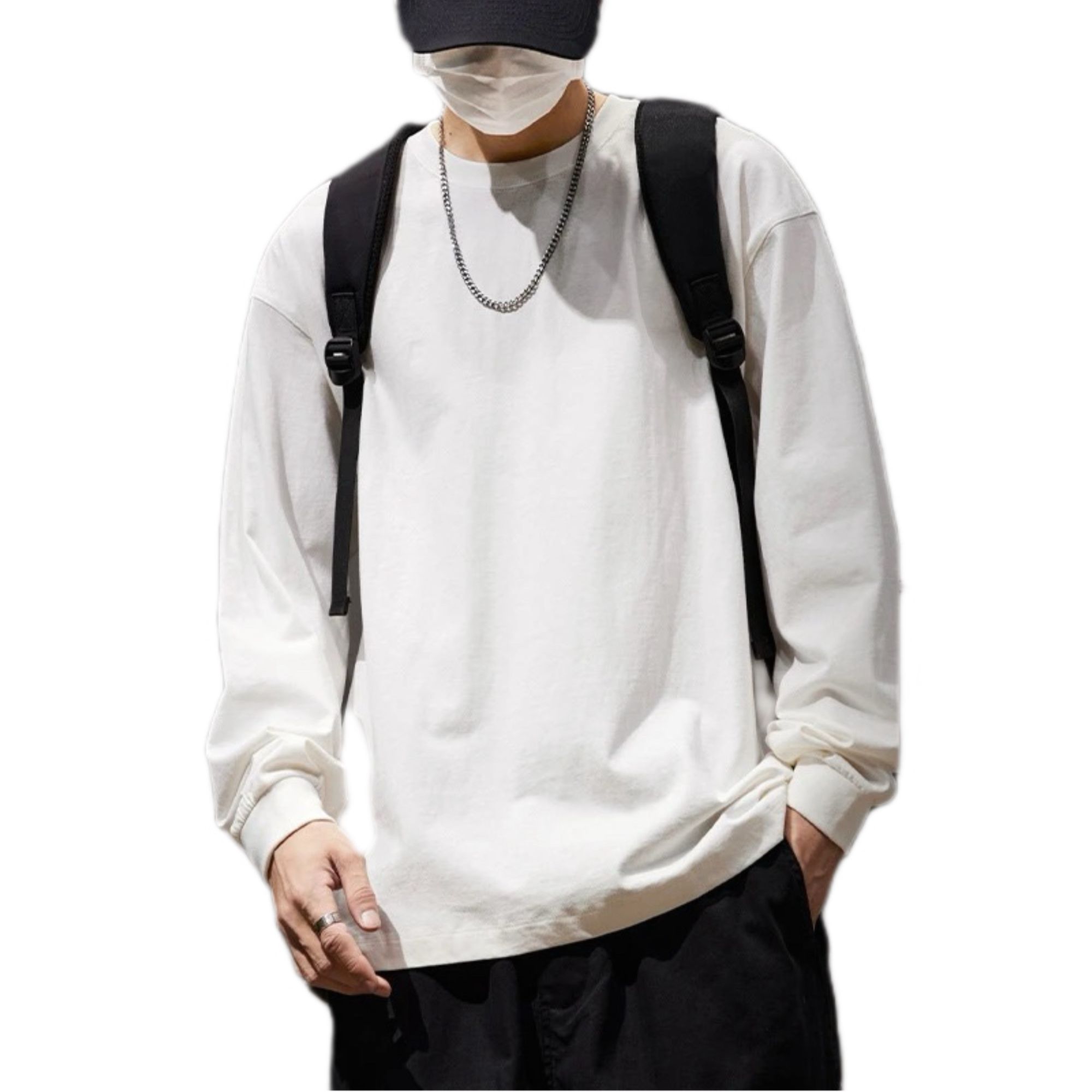 350g加厚纯棉螺口 长袖T恤 秋冬保暖 新疆长绒棉 男女