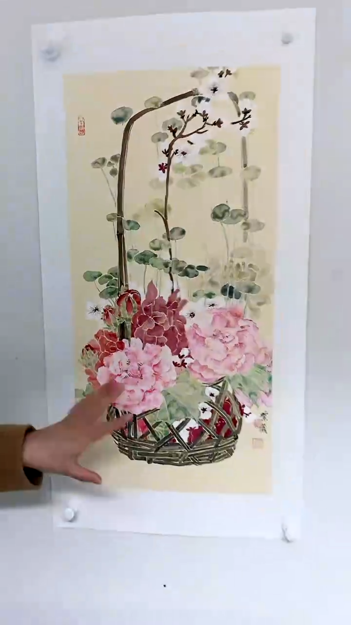 【闪购商品】绘画紫仪没骨花鸟34*68