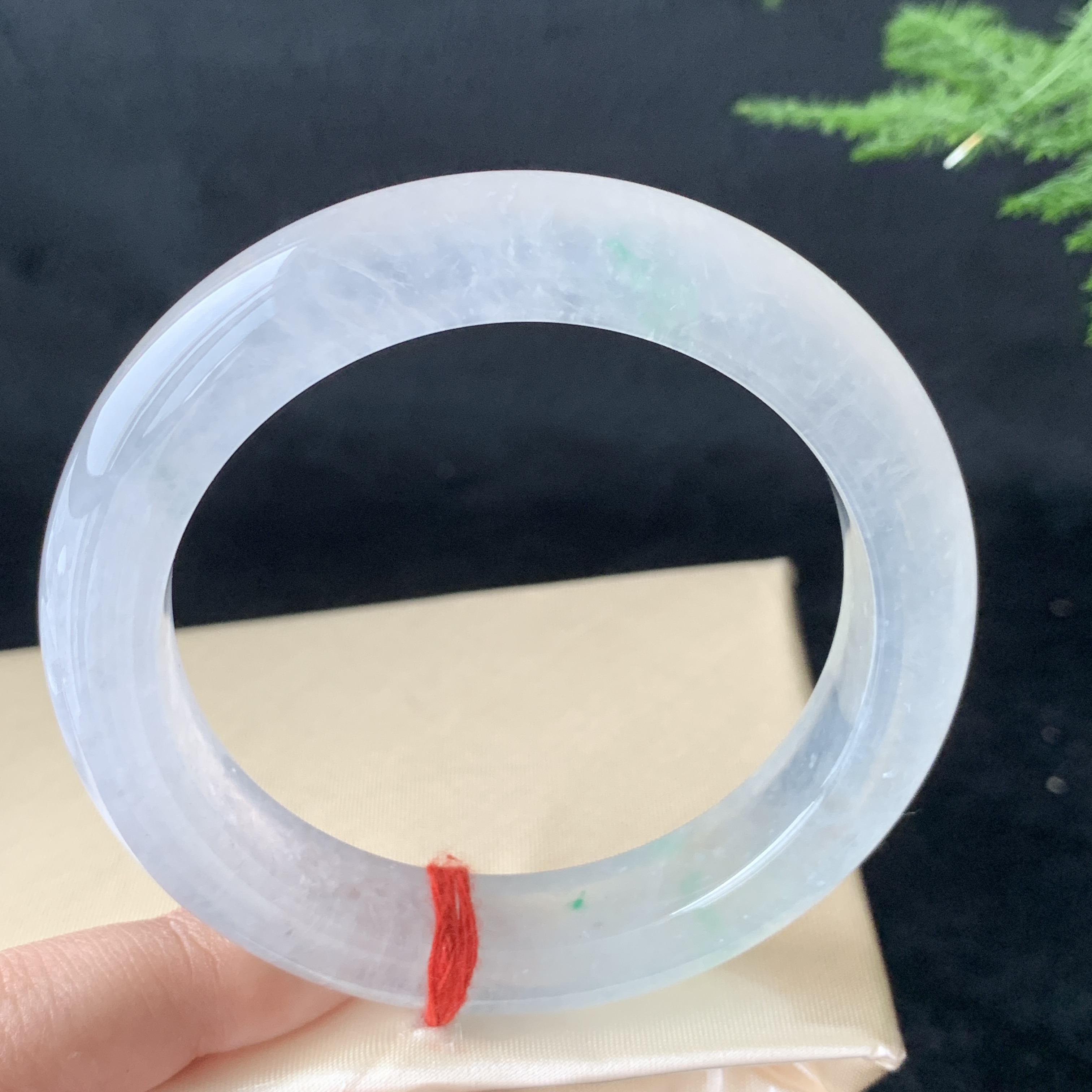 缅甸翡翠手镯玻璃种正圈A货编号7128  尺寸55.8