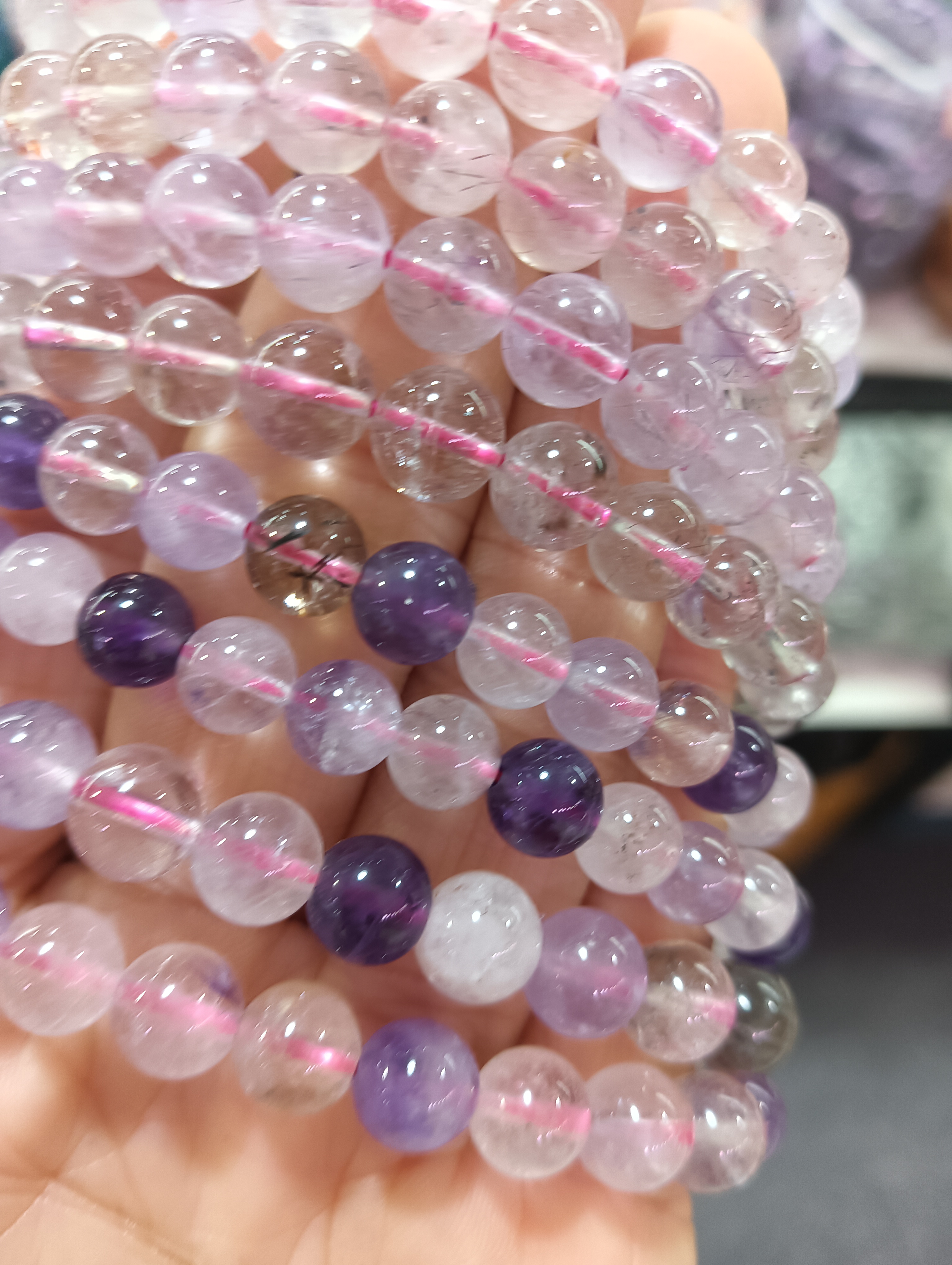 超七水晶手串7mm-8mm拍多样发其一