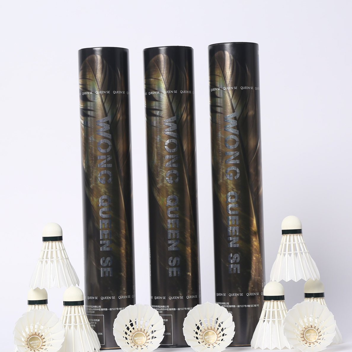 WONG新品QUEEN SE 全软木鹅刀翎羽毛球