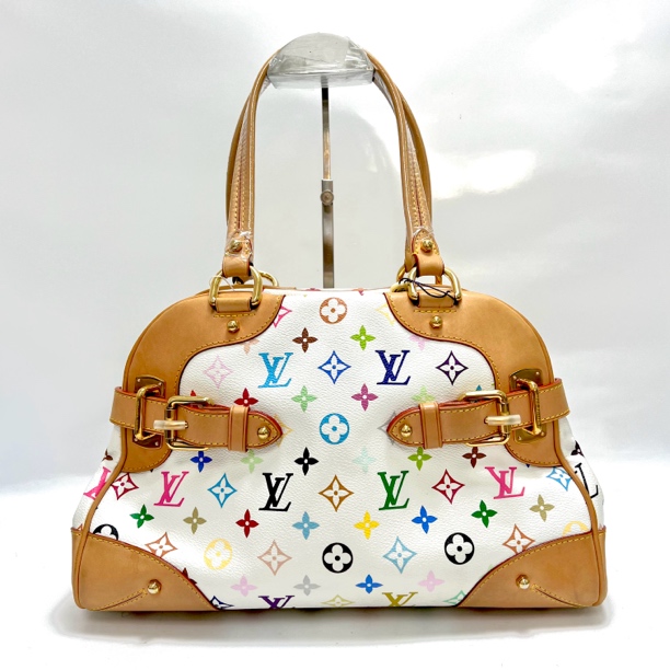 99新 LouisVuitton/路易威登 大迈/白三彩Claudia/97新/60133949