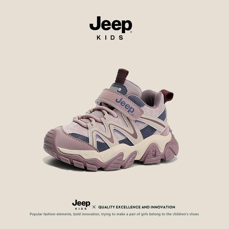 jeep童鞋女童鞋秋款2023新款春秋款男童老爹鞋儿童运动鞋秋冬季