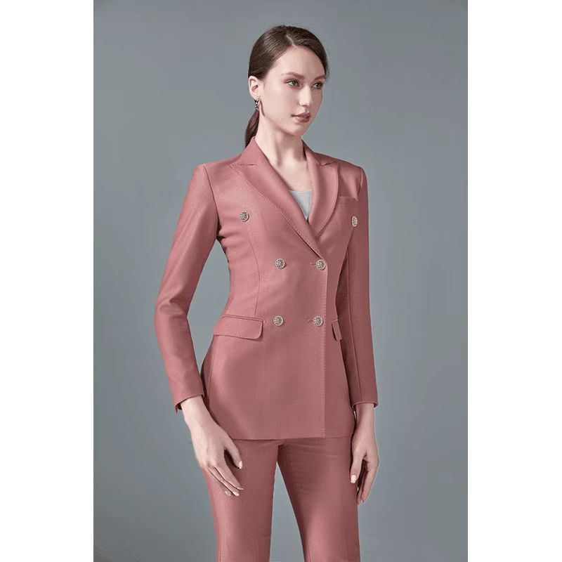 5个颜色 西装套装女厚款两件时尚修身显瘦女神范气质职业装双排扣