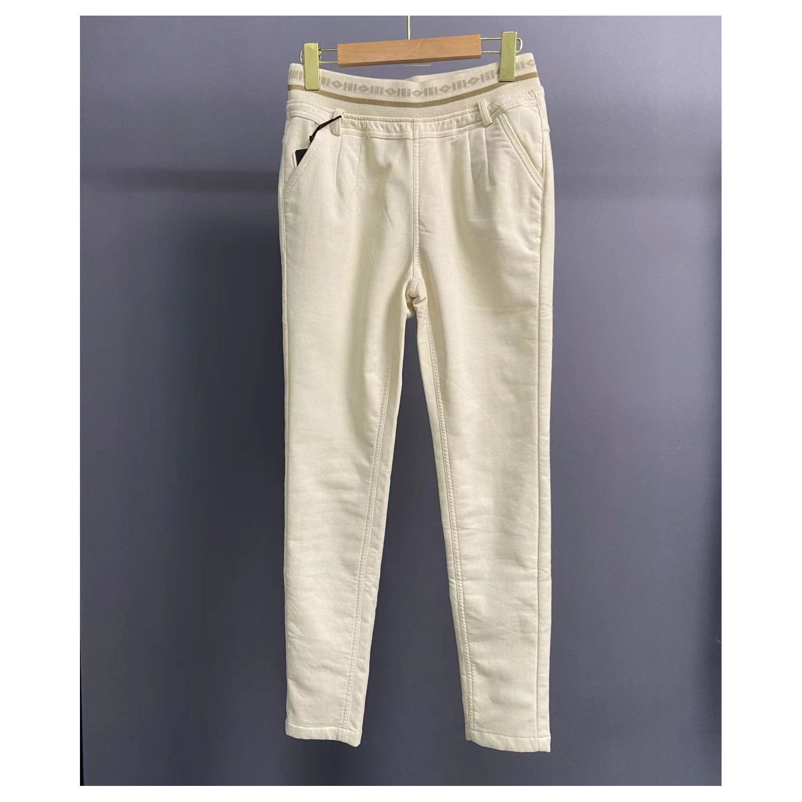 清仓-加绒厚款高腰显瘦休闲裤女灯芯绒铅笔裤KZ415