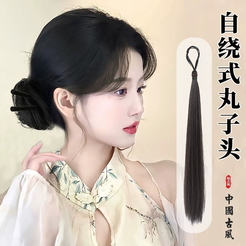 旅行发卡发束丸子头发圈懒人盘发神器蓬松增发量高颅顶汉服古风发