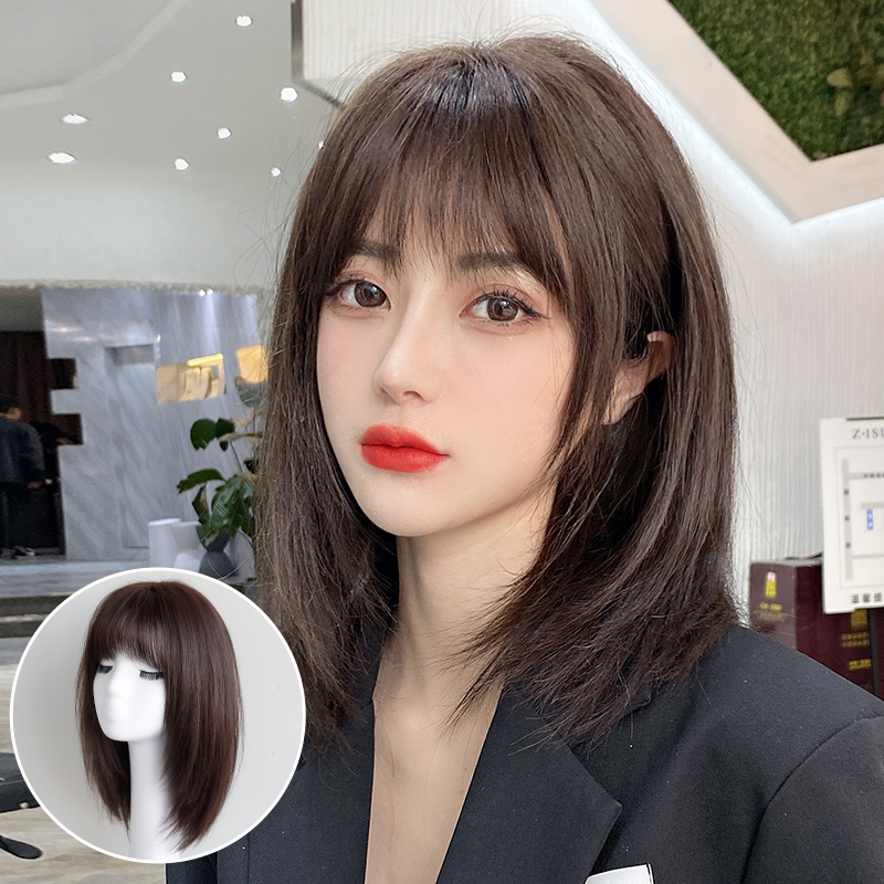 假发女仿真人发丝锁骨发网红仿真发全头套自然时尚内扣中长发假发