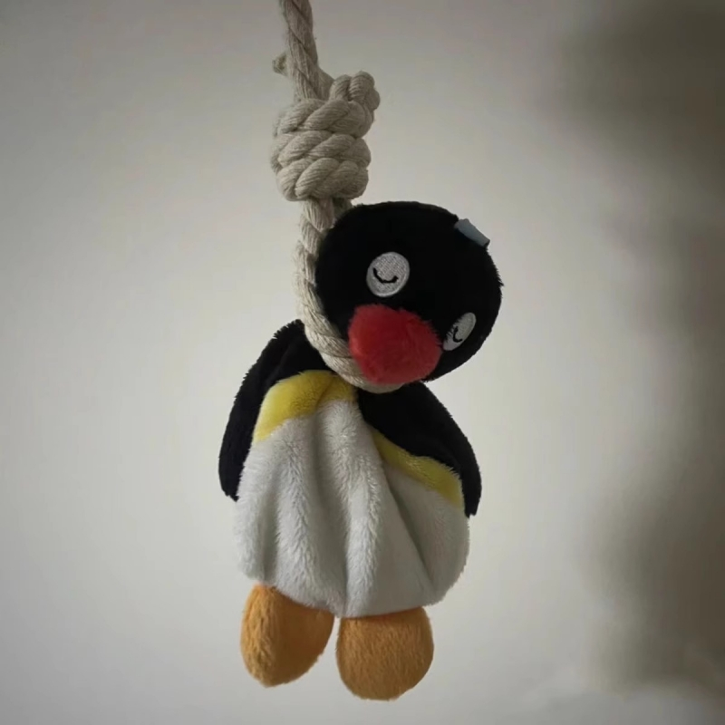 pingu企鹅吊索玩偶毛绒玩具搞怪背包挂件公仔钥匙扣包包挂饰女生