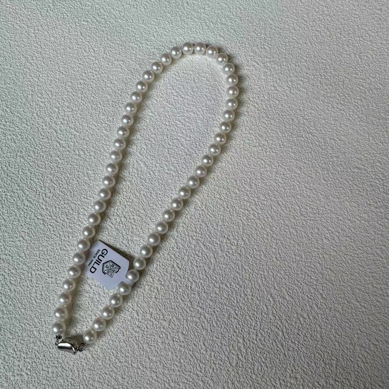 【如意】 X0037 淡水珍珠 S925银 8-9mm吉尔德无核欧若拉珍珠项链