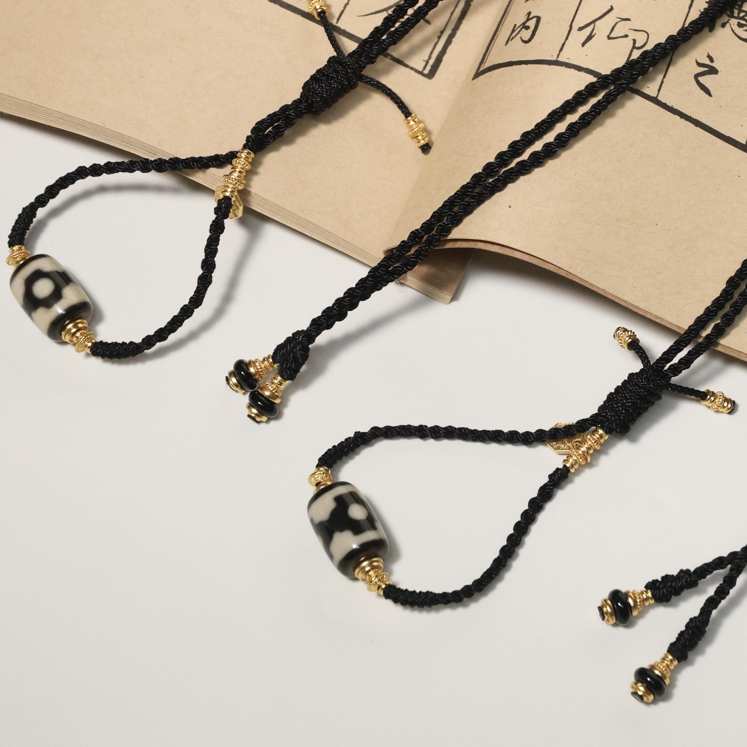 壹加小羊|手工设计玛瑙上肯牙黄坛城三Y锁骨链多样性发其一