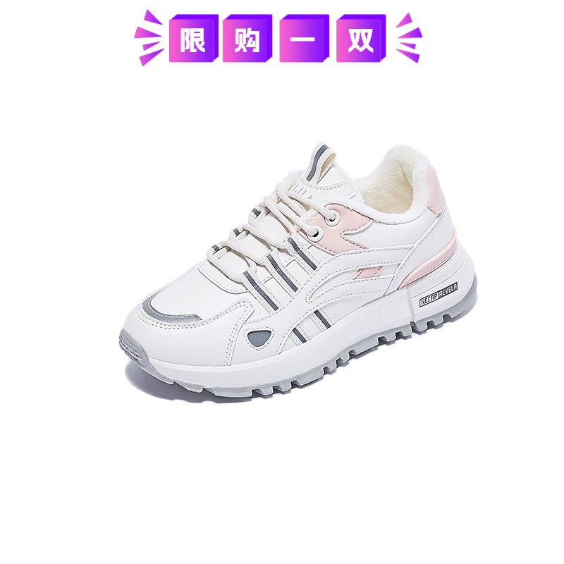 2023冬季新款韩版ins加绒老爹鞋女学生厚底运动鞋休闲鞋潮J118+1