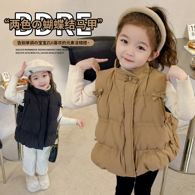 儿童秋冬马甲新款加绒保暖棉袄女童加厚休闲上衣韩版洋气外穿背心