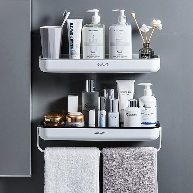 卫生间置物架免打孔厕所洗手间洗漱台用品浴室收纳架洗澡间壁挂式