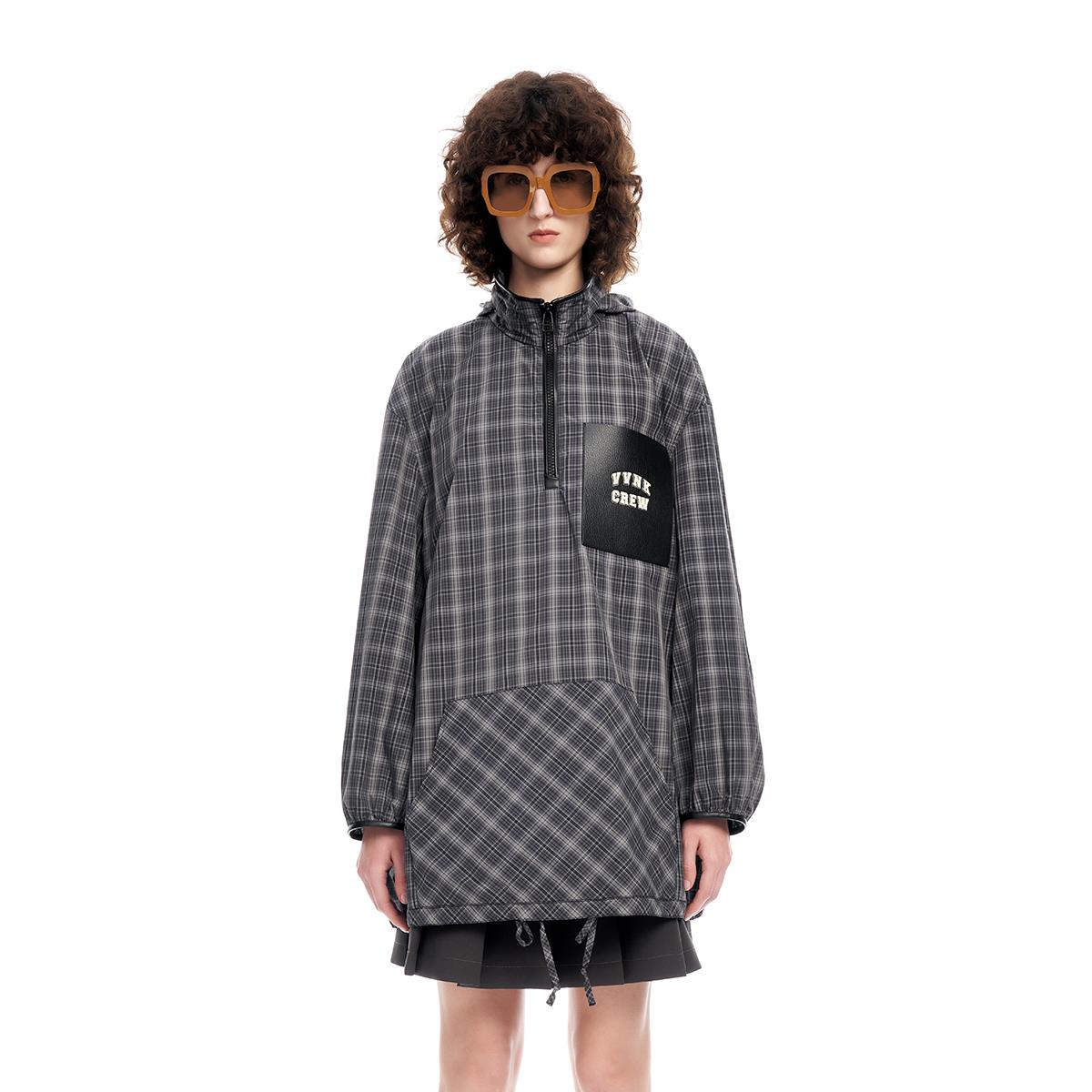 IIIVIVINIKO【学院风】“意大利LIMONTA色织”暗格纹卫衣M310606126B