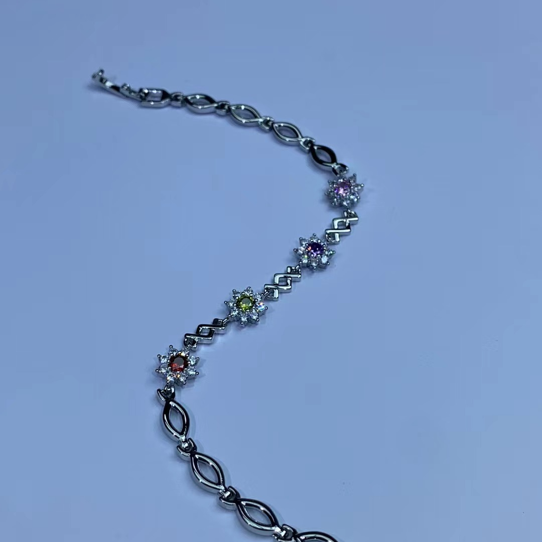 珐琅手链 【石彩矿业】彩色太阳花手链-D211