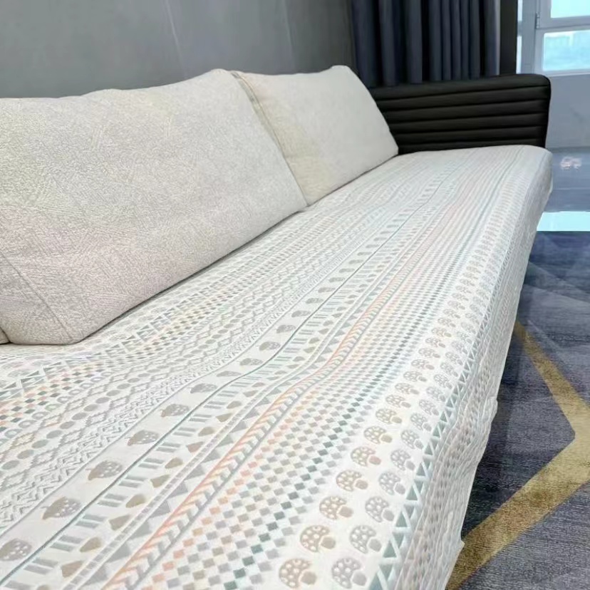 【沙发专用100*240，缩完水90*220】六层纯棉纱布软席