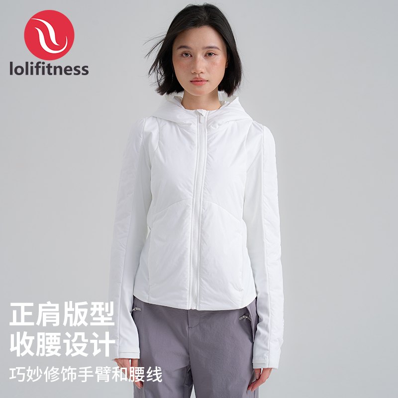 萝莉爱健身秋冬运动外套夹克连帽外穿保暖搭子冬季运动跑步瑜伽女