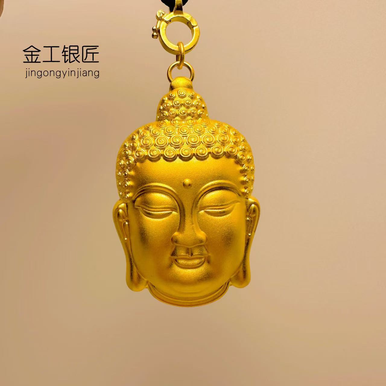 吊坠足银 佛头吊坠 经典手工精美