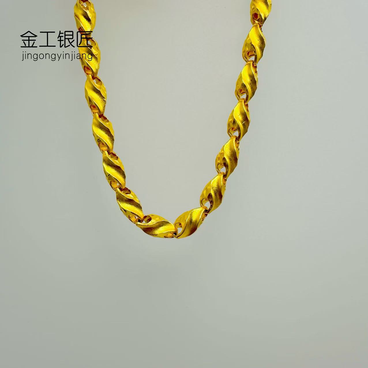 链子足银 骑士项链 时尚精美大气手工