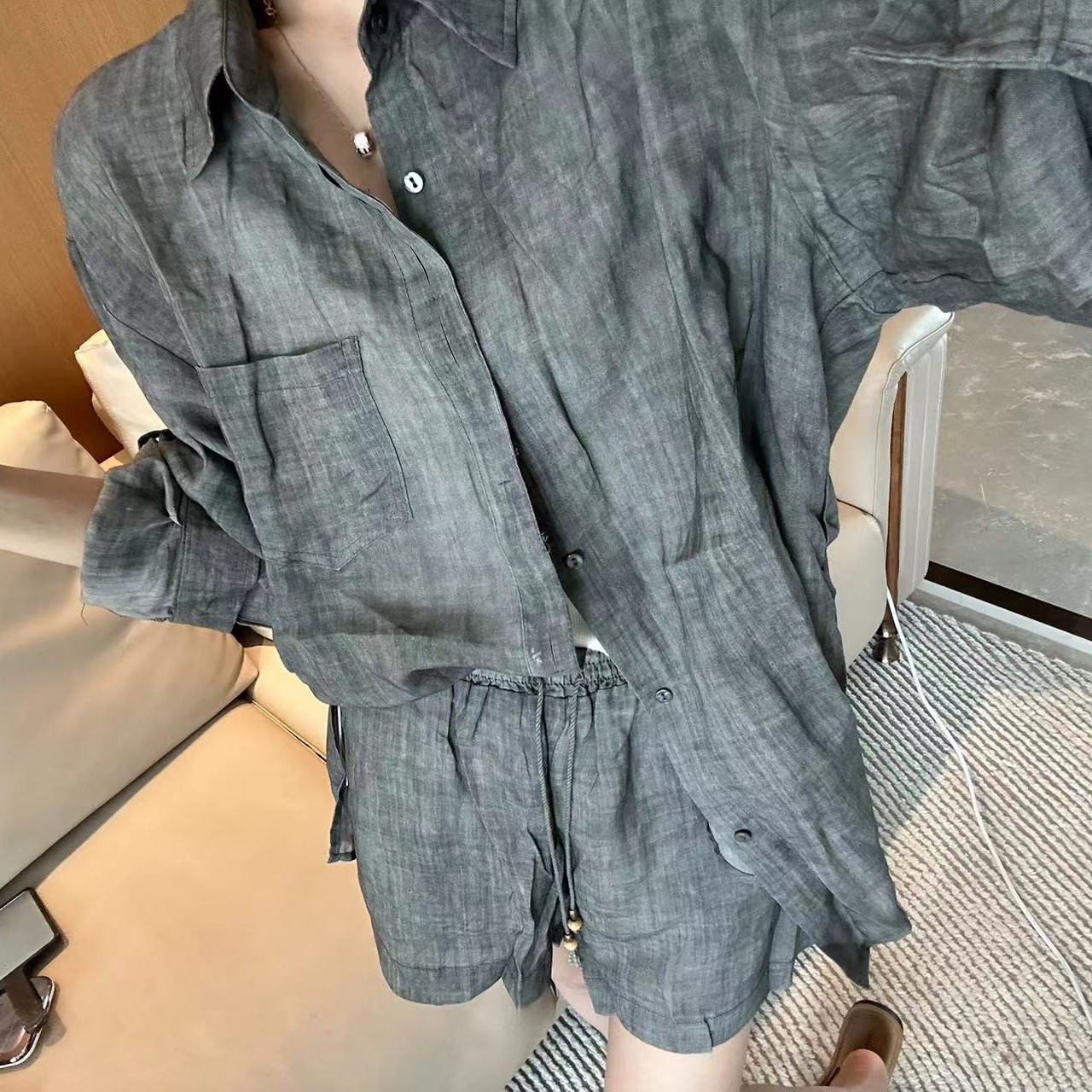 M自制【灰色奇迹】设计师素颜时尚套装