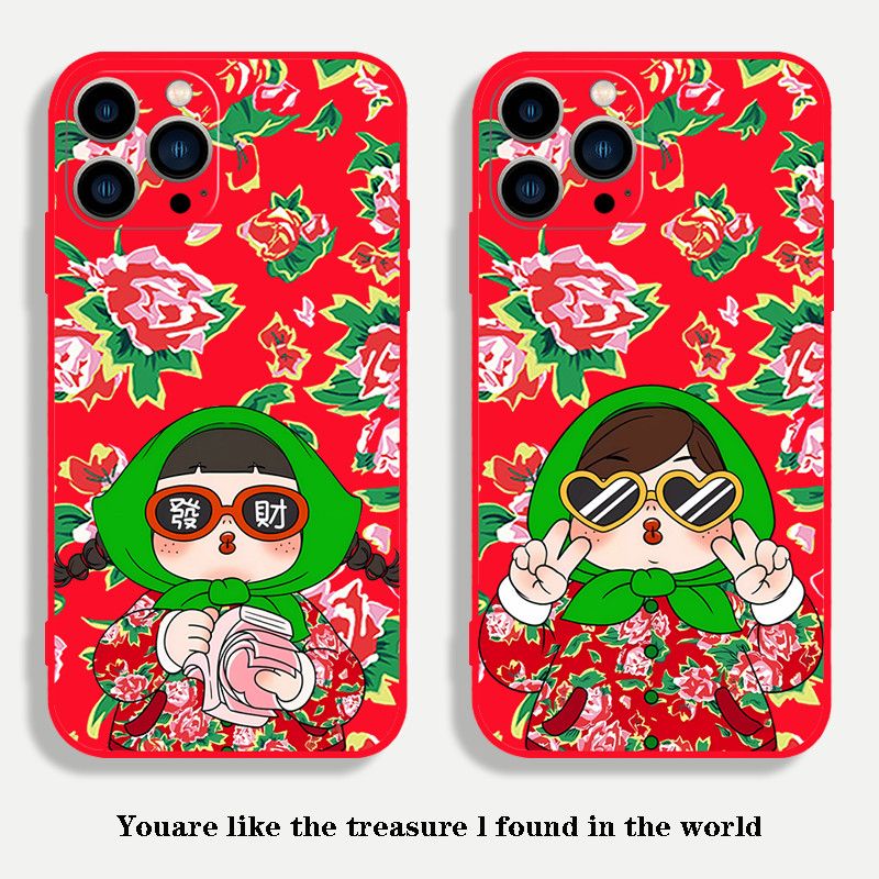 东北大花袄土酷闺蜜手机壳iphone15/13苹果14华为vivo小米oppo软