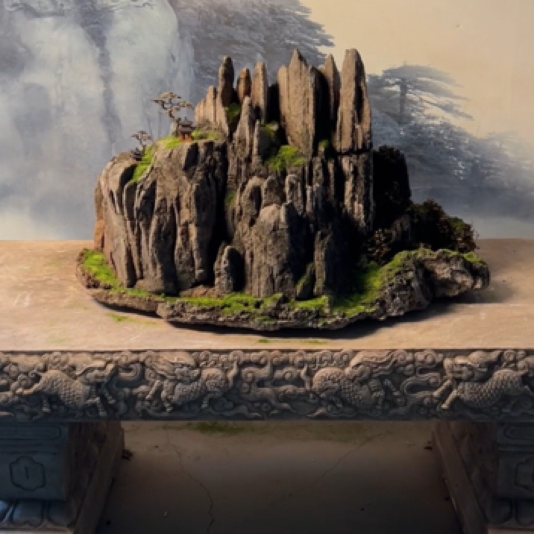 太行奇石鱼缸造景庭院摆件天然原石假山盆景