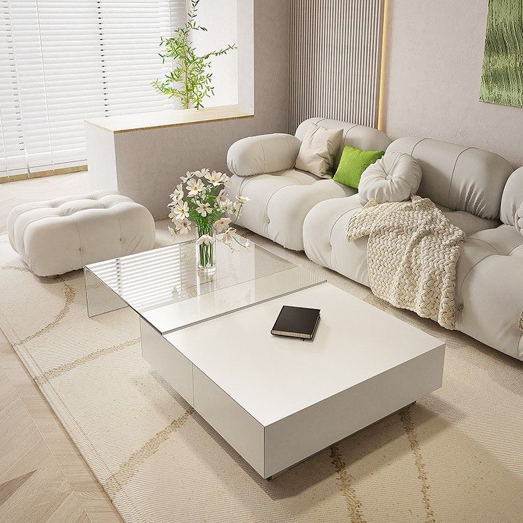 `【小扬哥推荐】现代轻奢亚克力悬浮茶几小户型客厅家用设计师网红