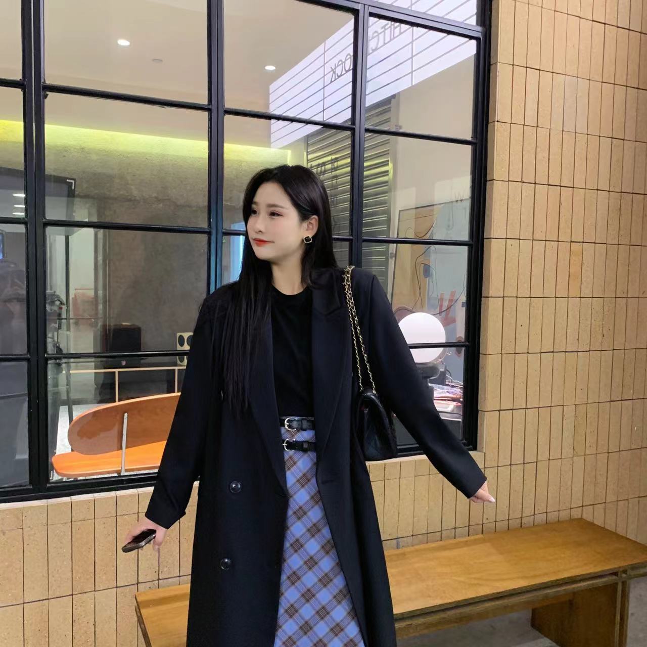 微胖温柔【韩系风衣】秋季韩版百搭高级感简约风西装风衣2303