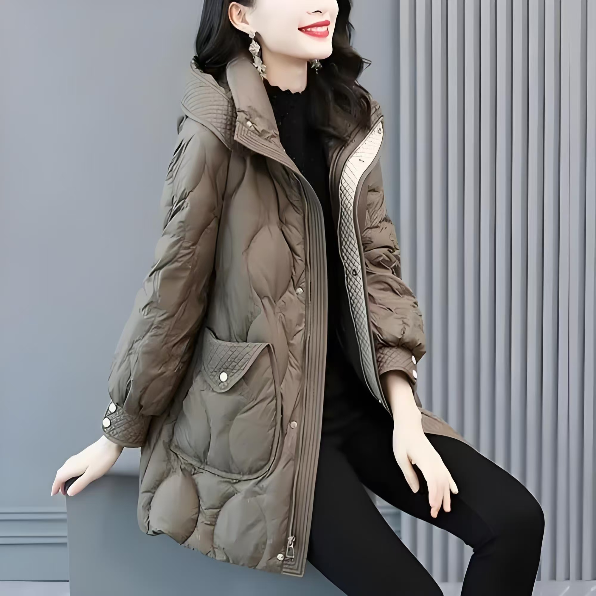 春秋连帽时尚洋气女装宽松