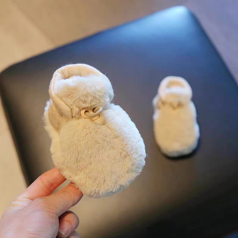婴儿鞋子0-6个月男女新生儿秋冬加厚保暖不掉棉鞋袜套12宝宝0-1岁